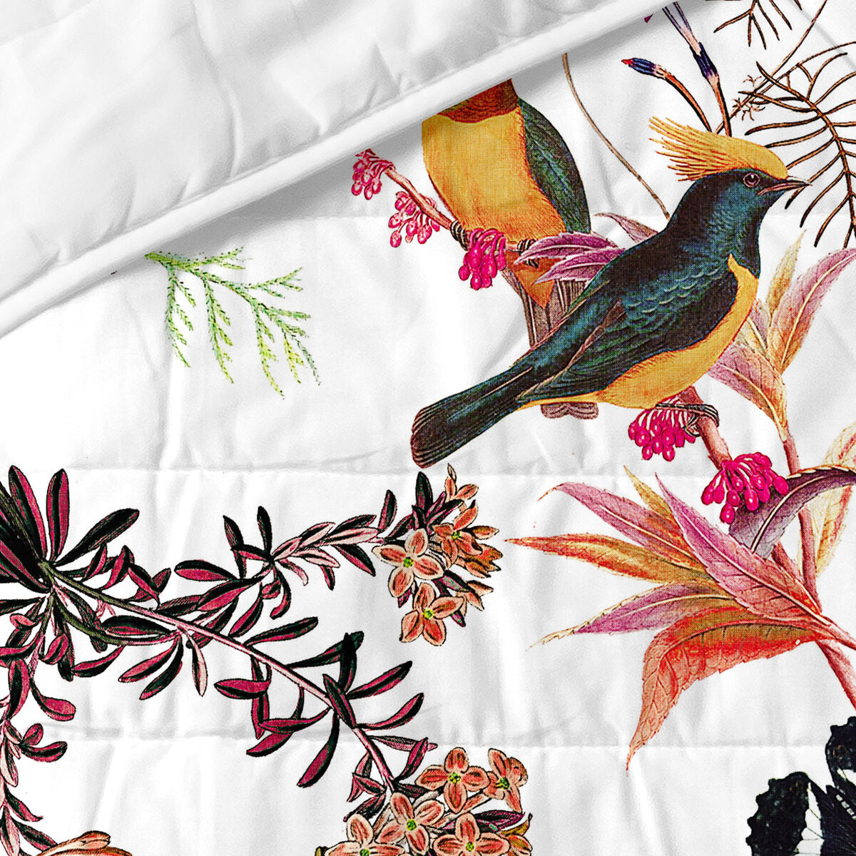 Bedspread (quilt) HappyFriday HF Birds of paradise Multicolour 270 x 260 cm