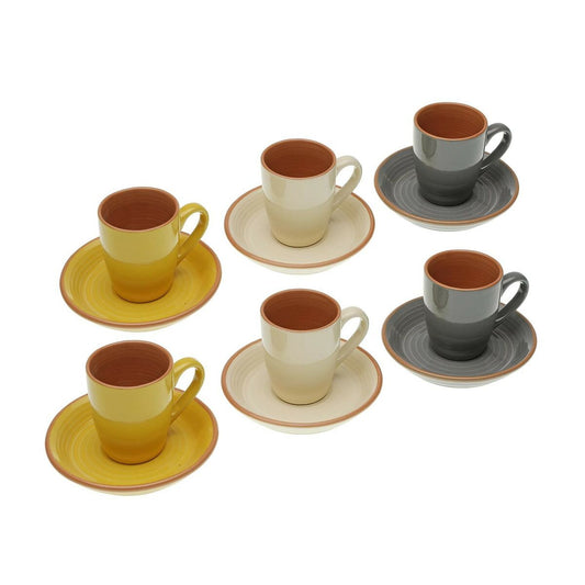 Piece Coffee Cup Set Versa Corin Ceramic (6 Pieces) Versa