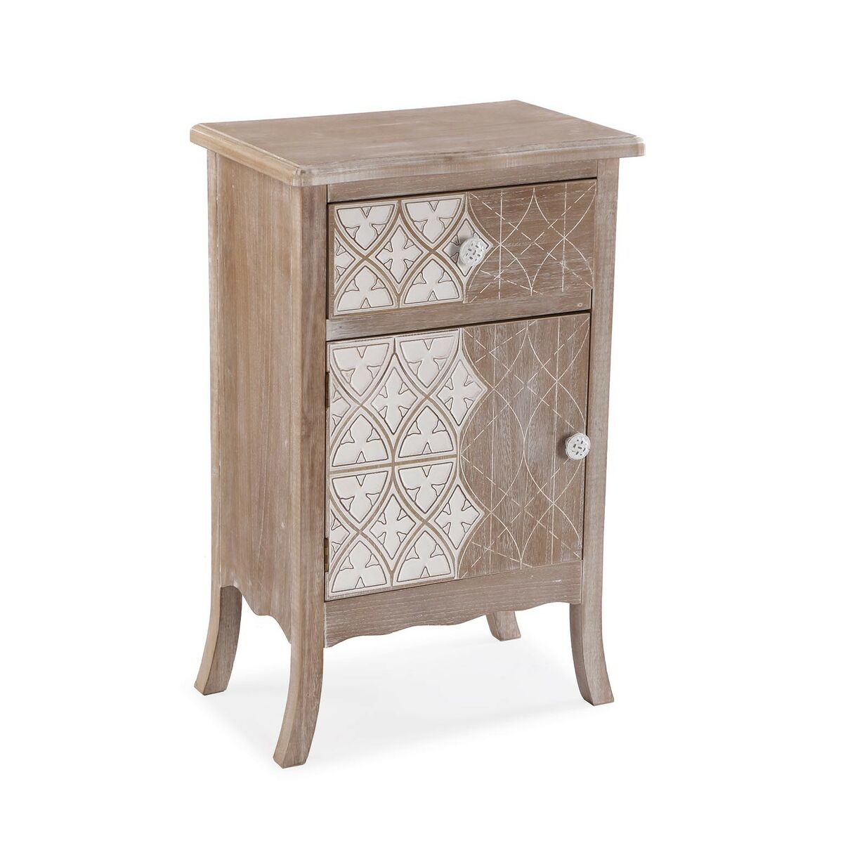 Nightstand Versa Lyra Paolownia wood MDF Wood 30 x 70 x 45 cm