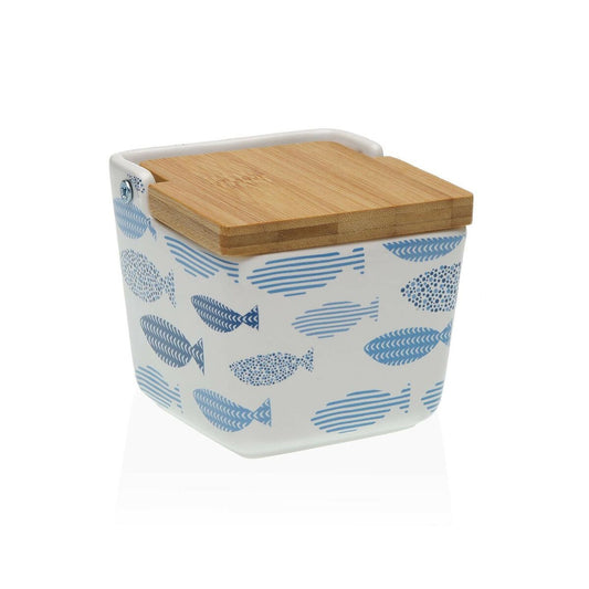 Saltryster med låg Versa Aqua Fish Keramik 8,8 x 8,5 x 8,8 cm