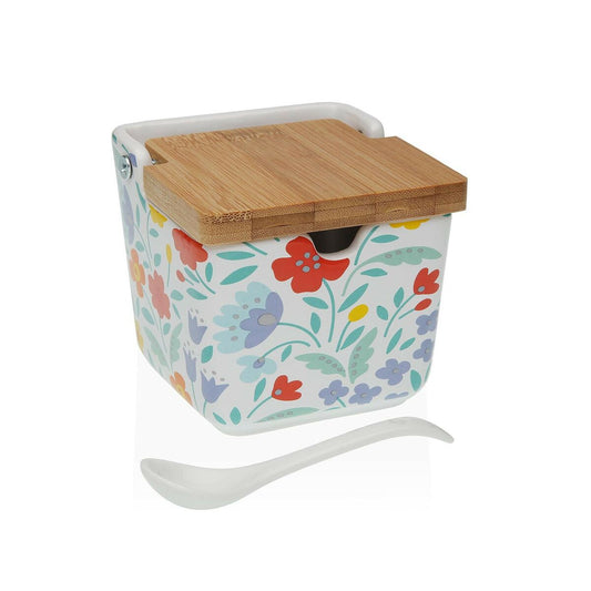 Saltryster med låg Versa Flandes Flowers Keramik 8,8 x 8,5 x 8,8 cm