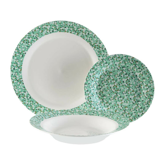 Spisesæt Versa Bellis Blomster 18 Stykke Porcelæn