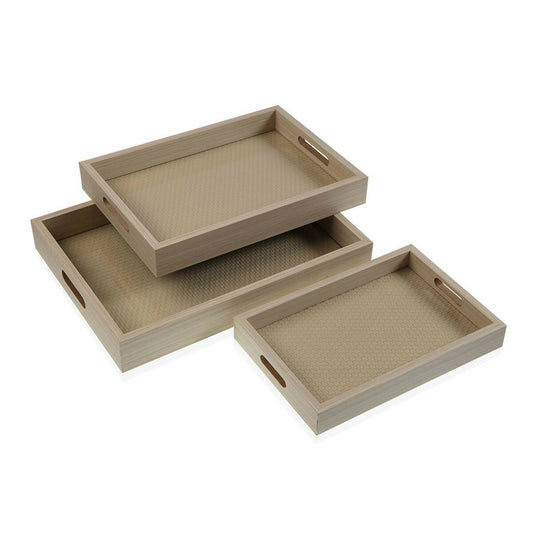 Sæt bakker Versa MDF Træ 30 x 5,5 x 40 cm (3 stk.)