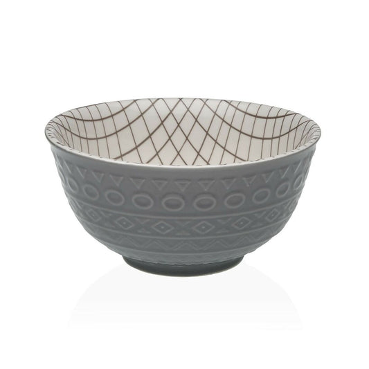 Snackskål Versa Grå Keramisk Porcelæn 16 x 7,7 x 16 cm