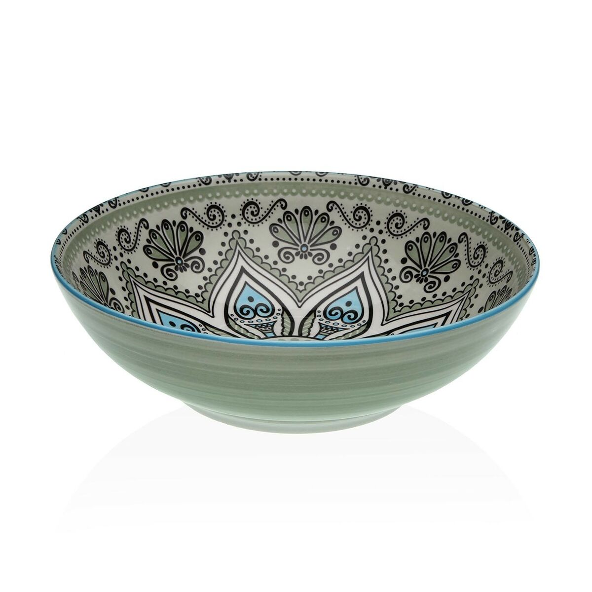 Salad Bowl Versa Green Ceramic Porcelain 22,5 x 9 x 22,5 cm Versa