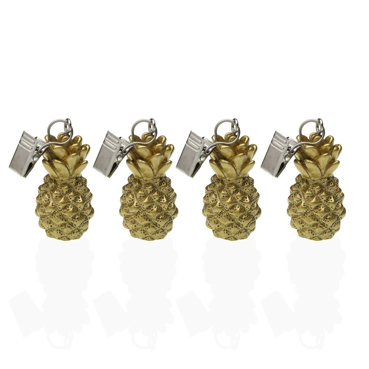 Tablecloth Clip Versa 3,6 x 6 x 3,6 cm Pineapples 4 Pieces