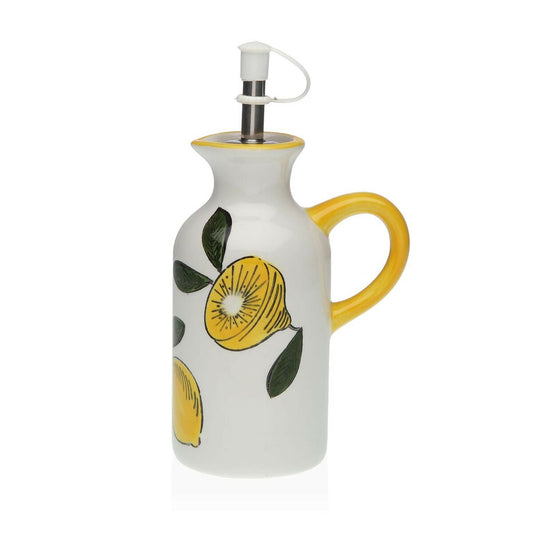 Cruet Versa PVC Ceramic Steel Dolomite Lemon 6 x 12,5 x 9,5 cm Versa