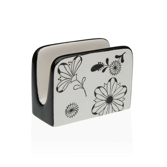 Servietholder Versa Keramik 5 x 8 x 11 cm Blomster