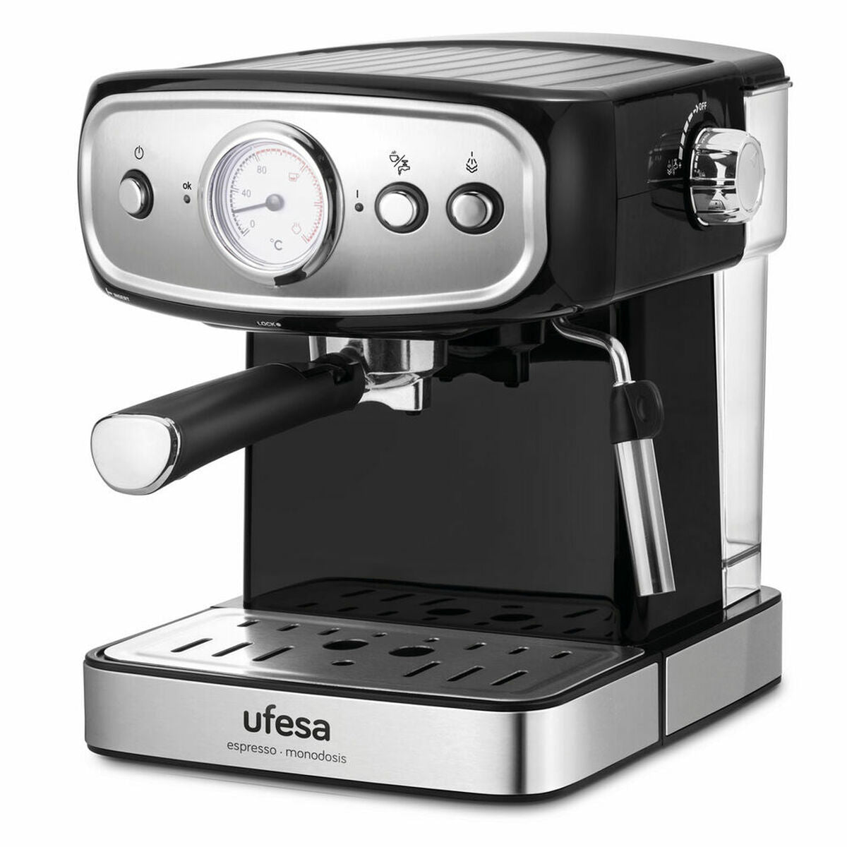 Express Manual Kaffemaskine UFESA CE7244 1,5 L Sort Sølv 850 W