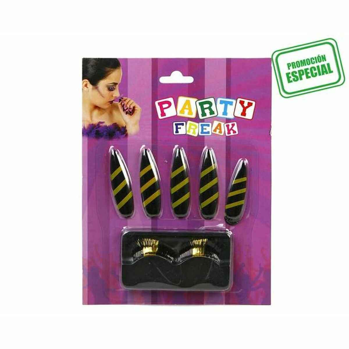 False nails 7637 Bee False Eyelashes BigBuy Carnival