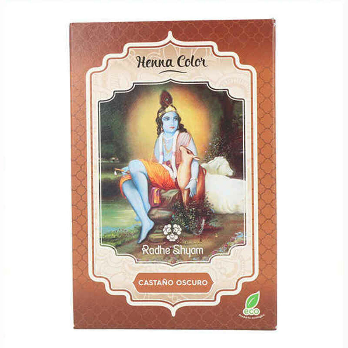 Permanent Dye Radhe Shyam Shyam Henna Henna Powdered Dark Brown (100 gr) Radhe Shyam