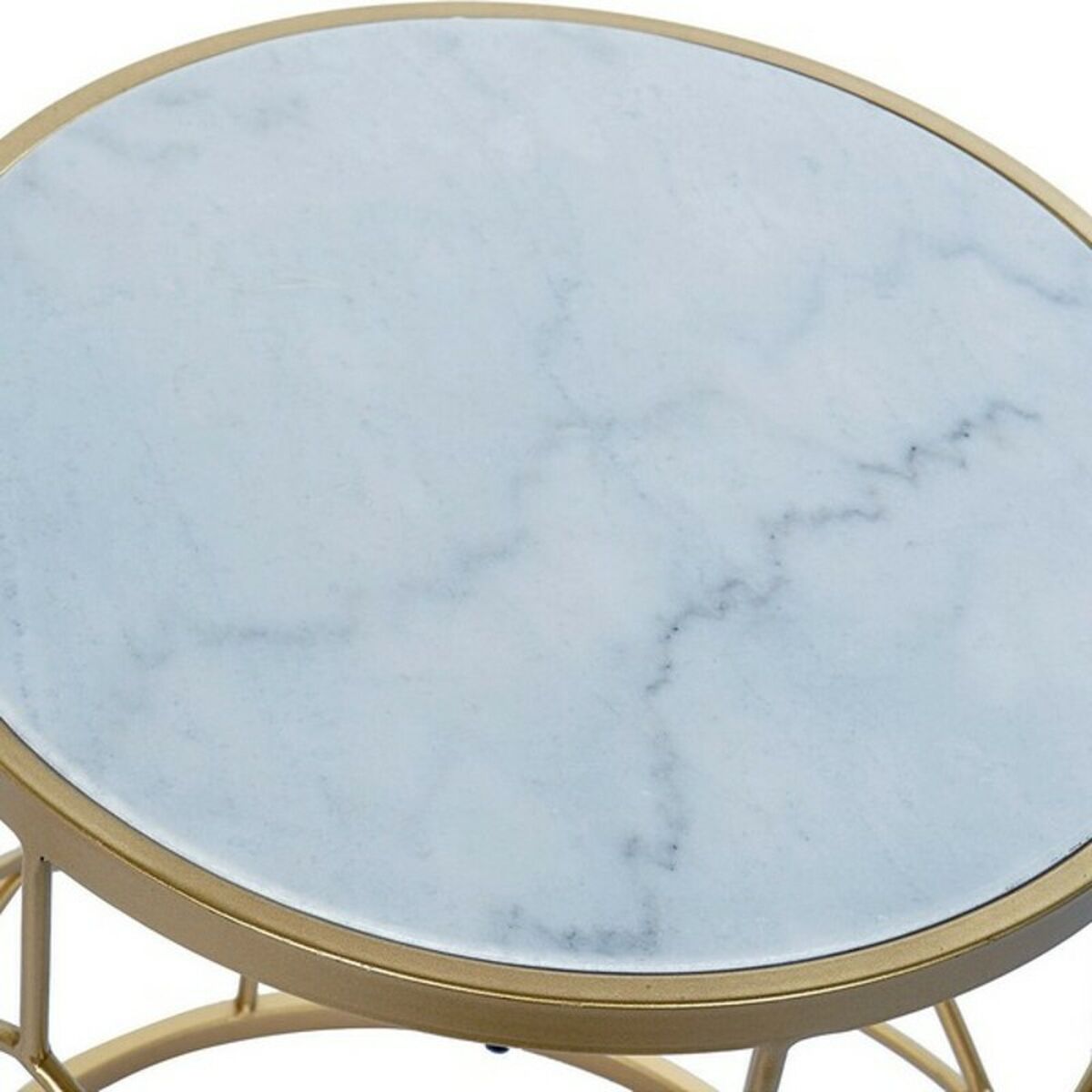 Side table DKD Home Decor Golden Metal White Marble 46 x 46 x 57 cm