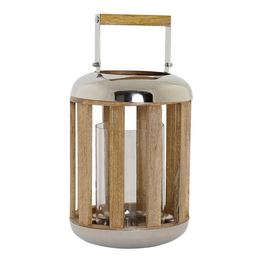 Lantern DKD Home Decor Silver Wood Metal (22 x 22 x 32 cm) DKD Home Decor