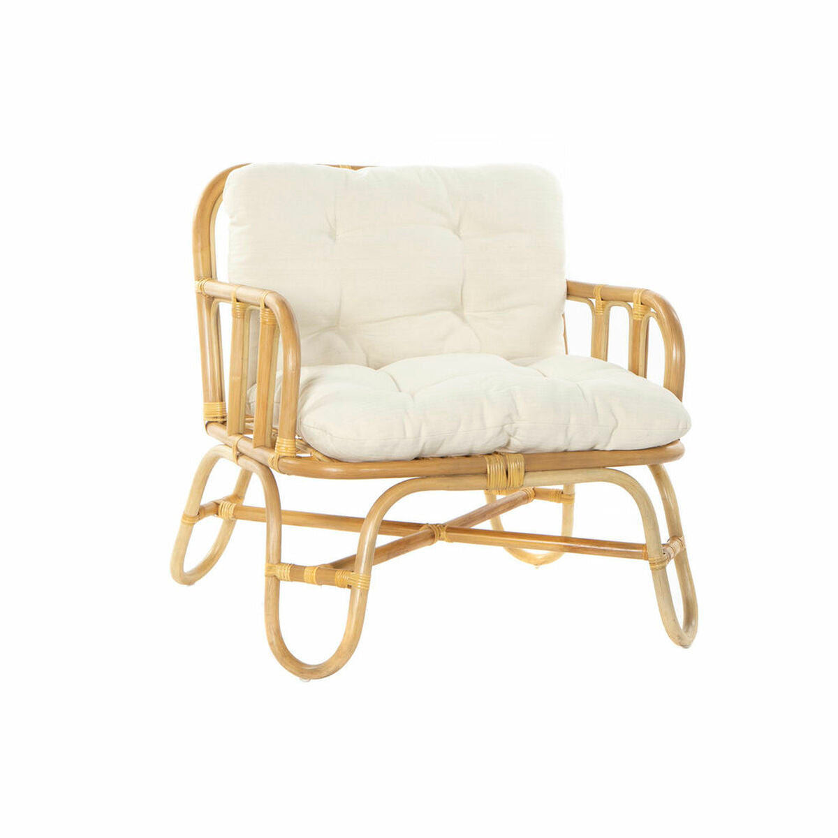 Armchair DKD Home Decor Beige Natural Rattan 76 x 72 x 80 cm DKD Home Decor