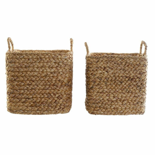 Basket set DKD Home Decor Natural Brown Boho