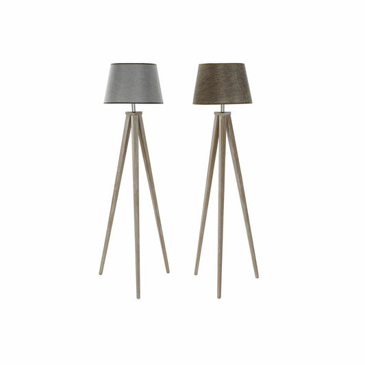 Floor Lamp DKD Home Decor 40 x 40 x 154 cm Natural Grey Brown 250 V 60 W Pinewood (2 Units) DKD Home Decor