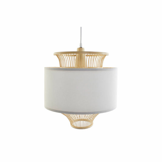 Ceiling Light DKD Home Decor White Polyester Bamboo (40 x 40 x 52 cm) DKD Home Decor