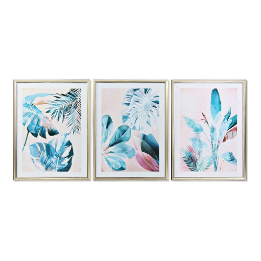 Painting DKD Home Decor 60 x 4 x 80 cm Tropical (3 Pieces) DKD Home Decor