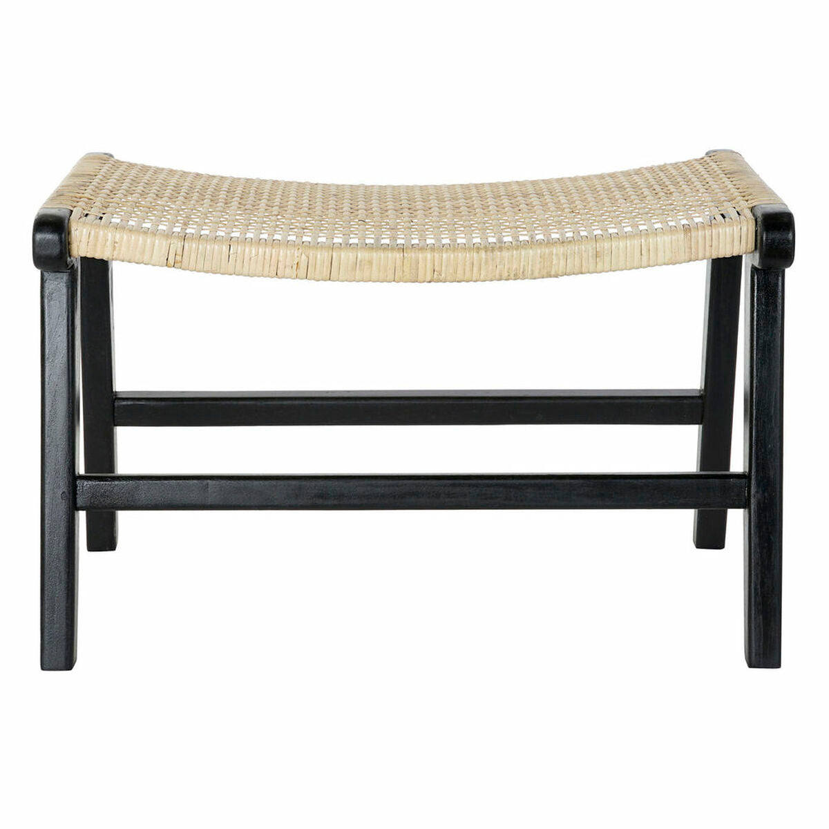 Bench DKD Home Decor 8424001823192 65 x 47 x 40 cm Natural Teak Black