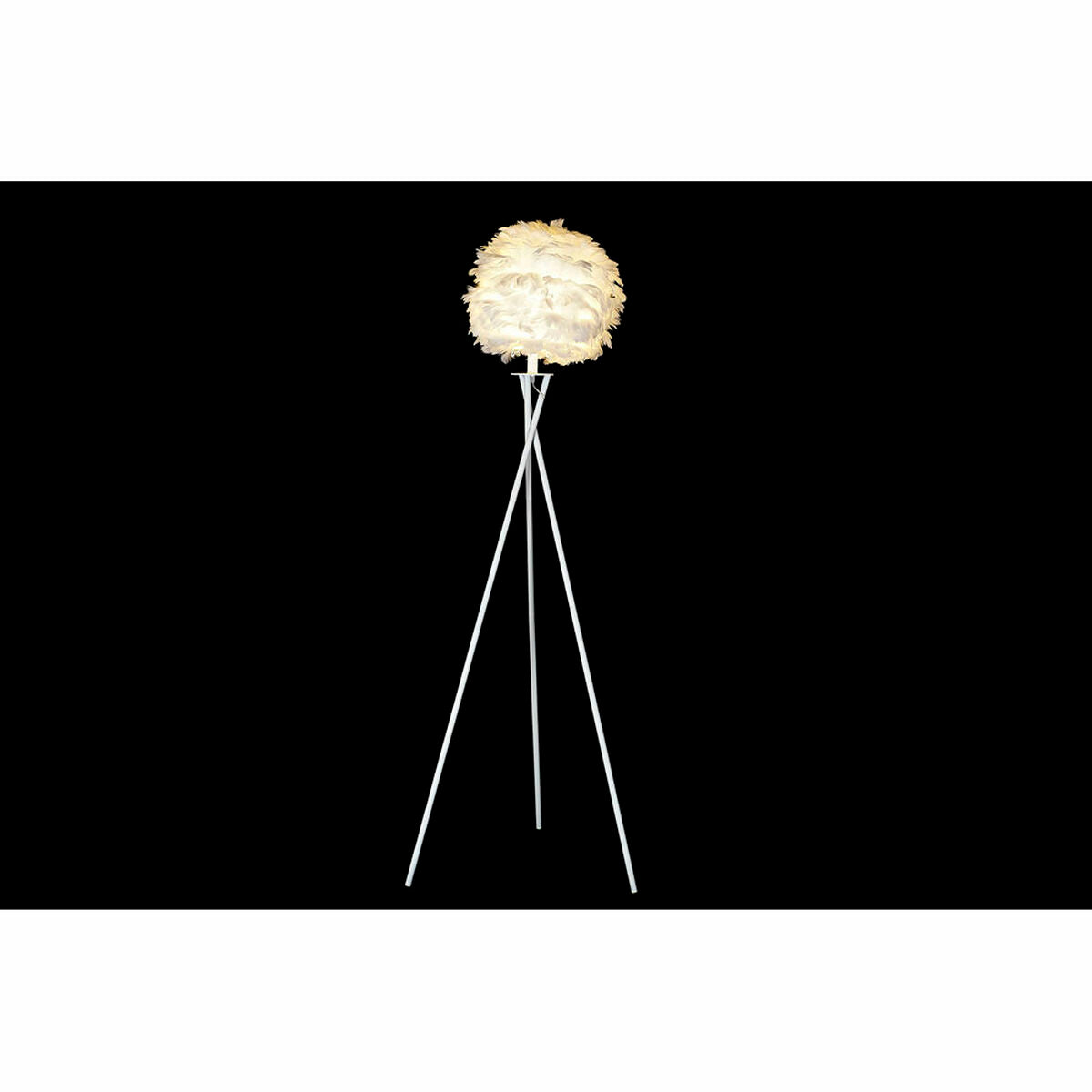 Floor Lamp DKD Home Decor Metal White Feather (40 x 40 x 150 cm)