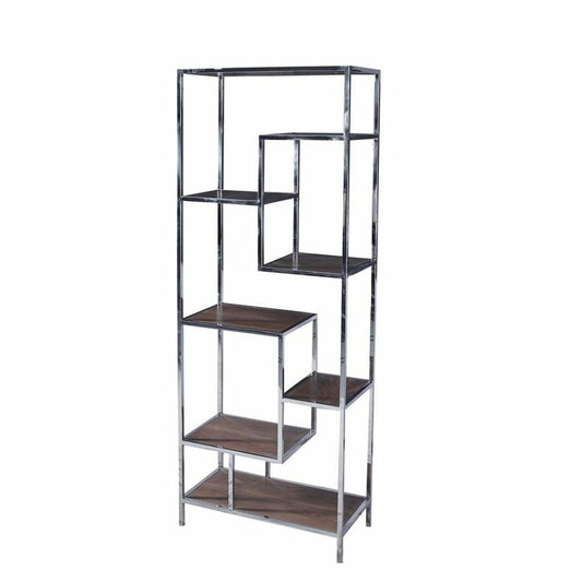 Shelves DKD Home Decor Silver Steel MDF Wood (80 x 40 x 200 cm) DKD Home Decor