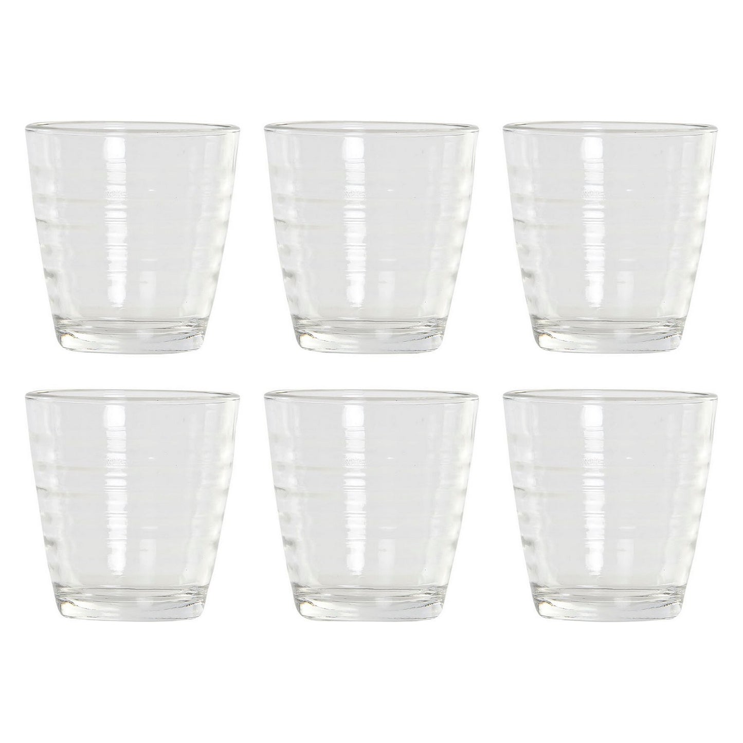 Set of glasses DKD Home Decor Multicolour Transparent Crystal Plastic 250 ml (6 pcs)