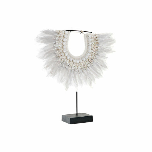 Decorative Figure DKD Home Decor Iron Feather Shells (42 x 9.5 x 44 cm) DKD Home Decor