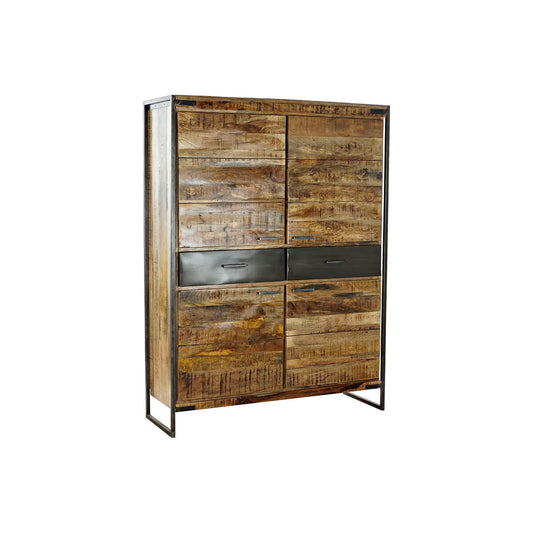 Cupboard DKD Home Decor 8424001857029 120 x 41 x 161 cm Natural Black Steel Mango wood DKD Home Decor