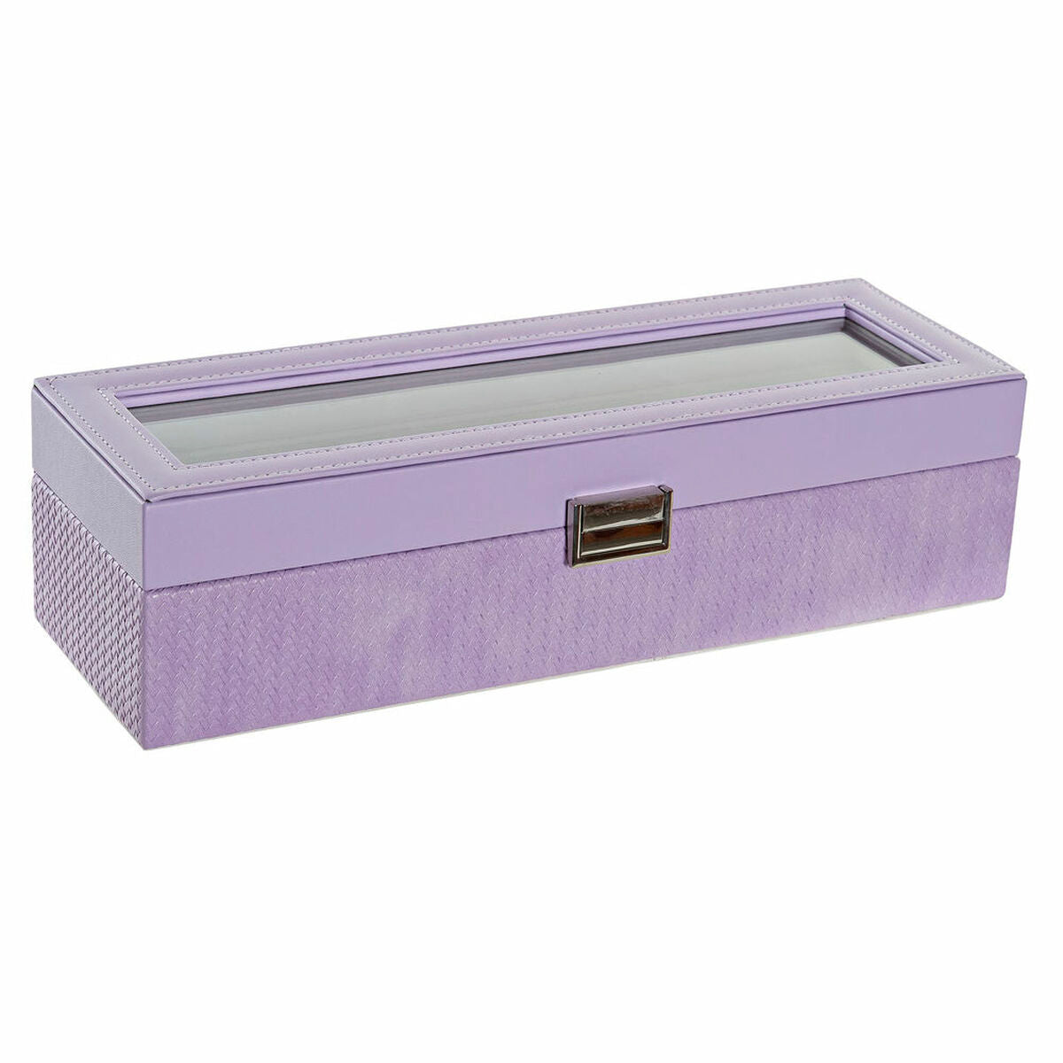 Jewelry box DKD Home Decor 8424001859894 33 x 11 x 9 cm Crystal Lilac Polyurethane DKD Home Decor