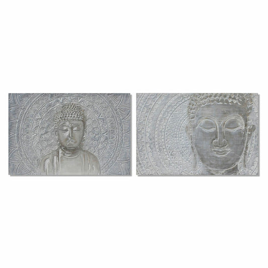 Painting DKD Home Decor 120 x 2,8 x 80 cm Buddha Oriental (2 Units) DKD Home Decor