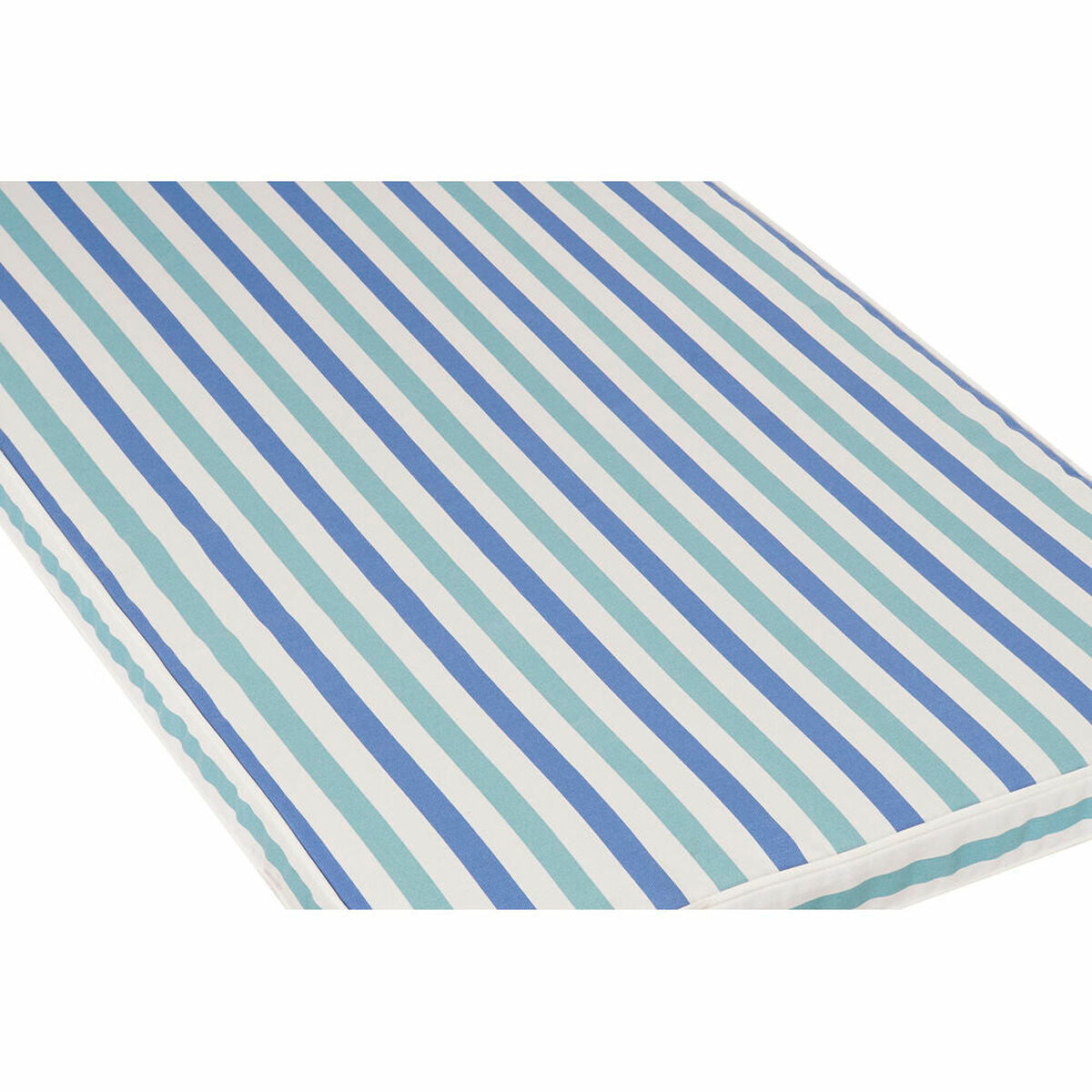 Cushion DKD Home Decor White Sky blue Navy Blue Stripes 190 x 60 x 5 cm (190 x 60 x 5 cm)