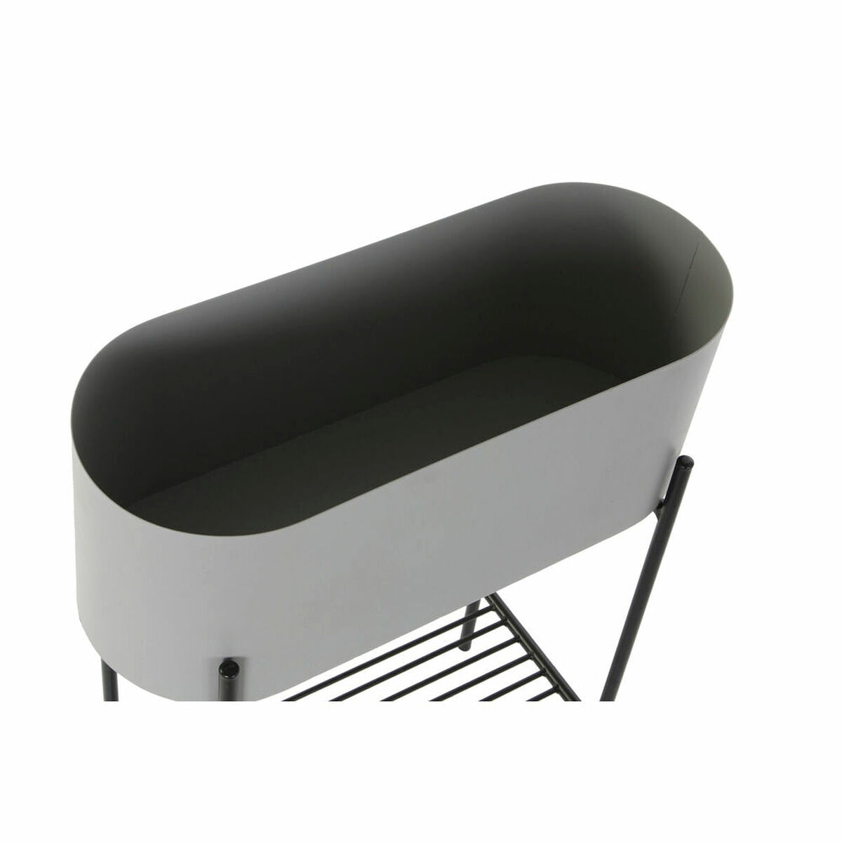 Planter DKD Home Decor Black Grey Metal (50 x 20 x 63 cm) DKD Home Decor