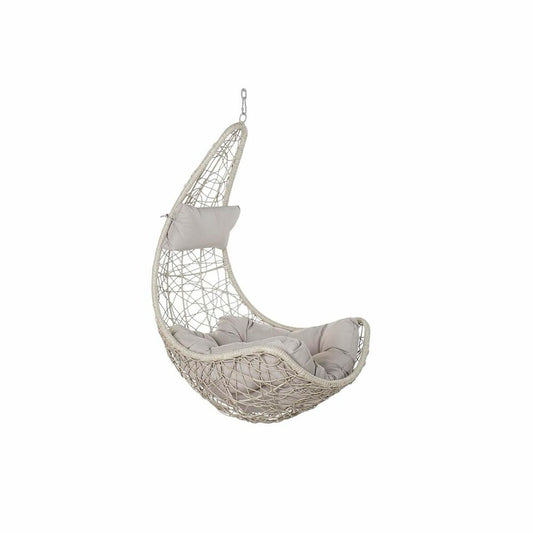 Hanging garden armchair DKD Home Decor 82 x 75 x 125 cm Metal synthetic rattan Light grey (82 x 75 x 125 cm)