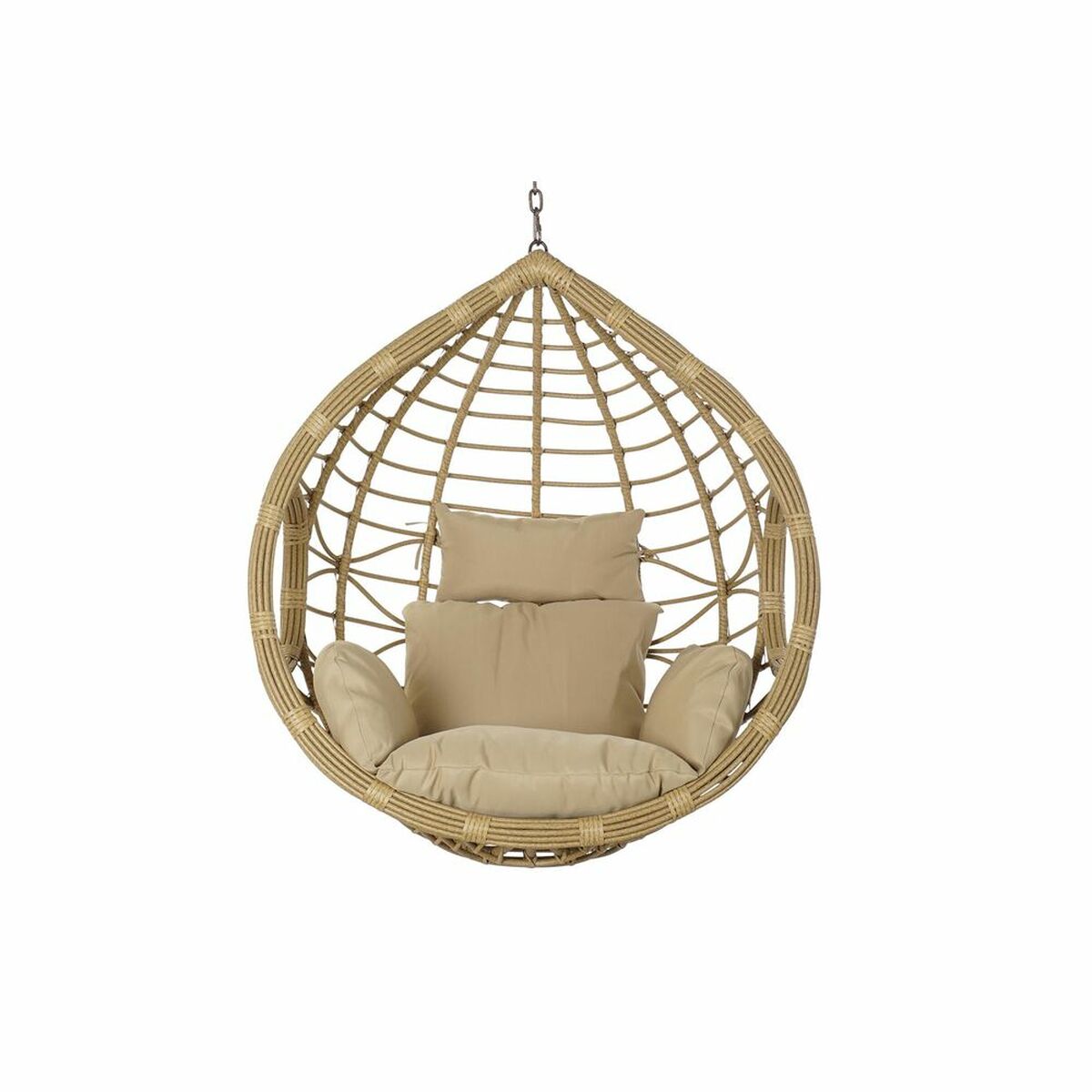 Hanging garden armchair DKD Home Decor 90 x 70 x 110 cm 105 x 75 x 226 cm Beige Metal Brown synthetic rattan