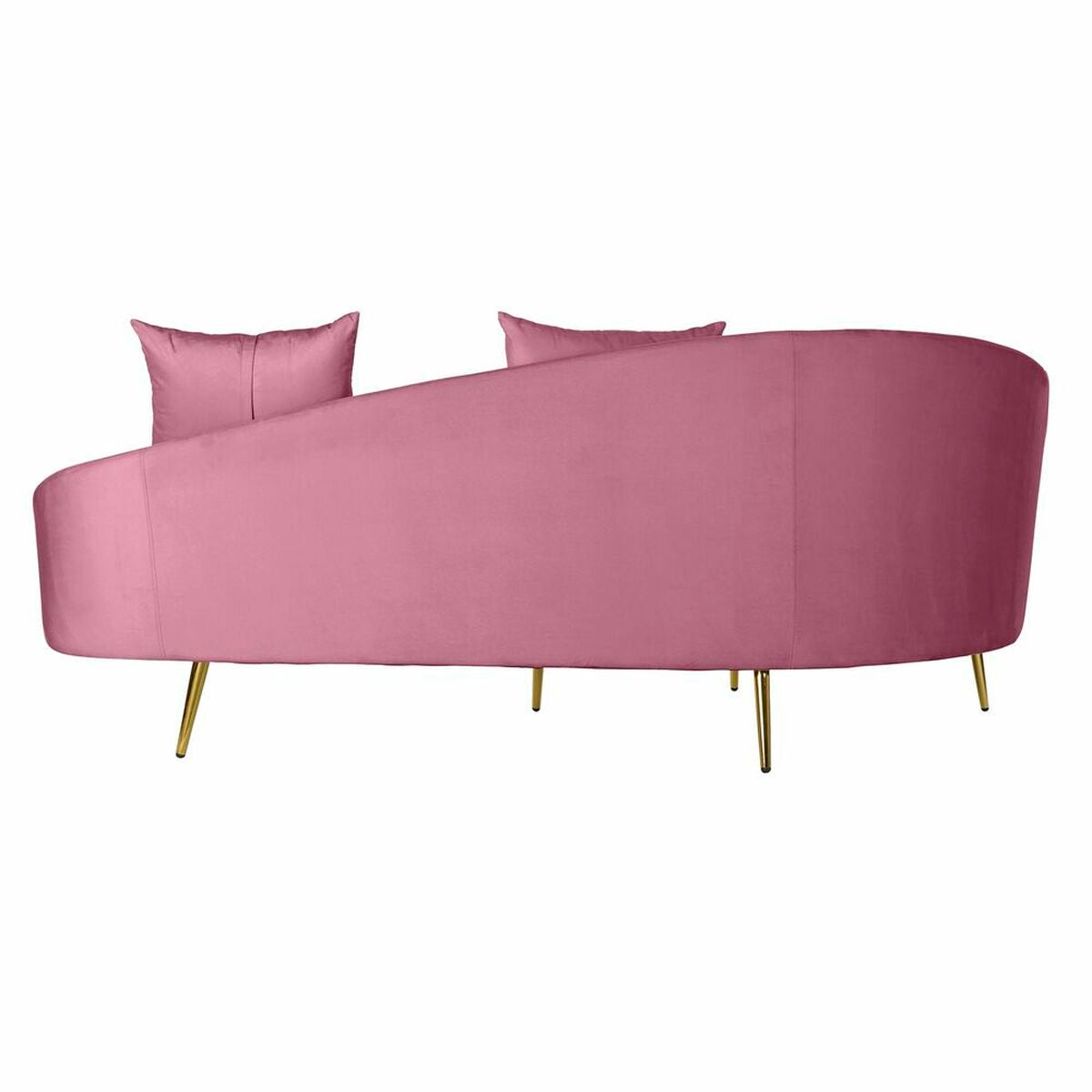 Sofa DKD Home Decor Pink Golden Metal Polyester (210 x 120 x 84 cm) DKD Home Decor