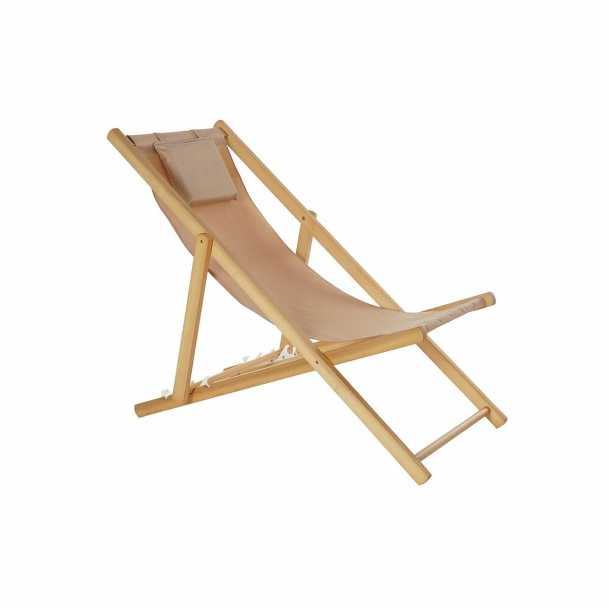 Sun-lounger DKD Home Decor Brown Natural Polyester MDF (57,5 x 113 x 77 cm)