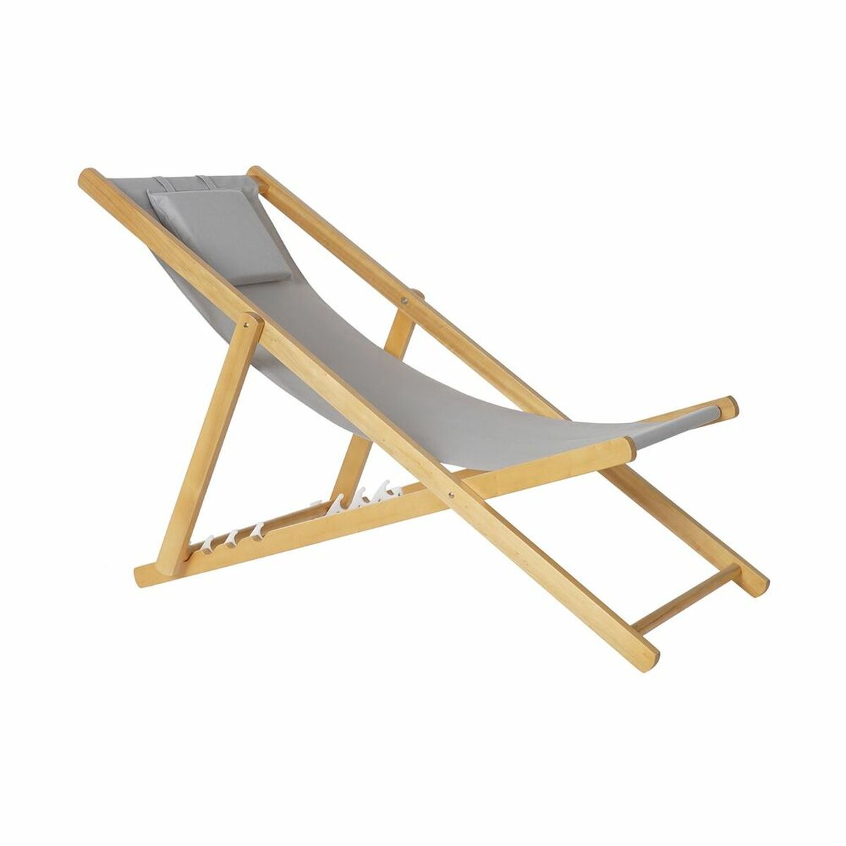 Sun-lounger DKD Home Decor Grey 77 cm 57,5 x 113 x 77 cm Natural (57,5 x 113 x 77 cm)