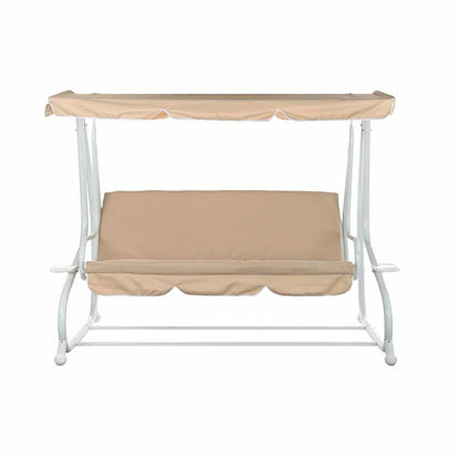 Bench DKD Home Decor Beige Swing Polyester Steel (210 x 120 x 164 cm)