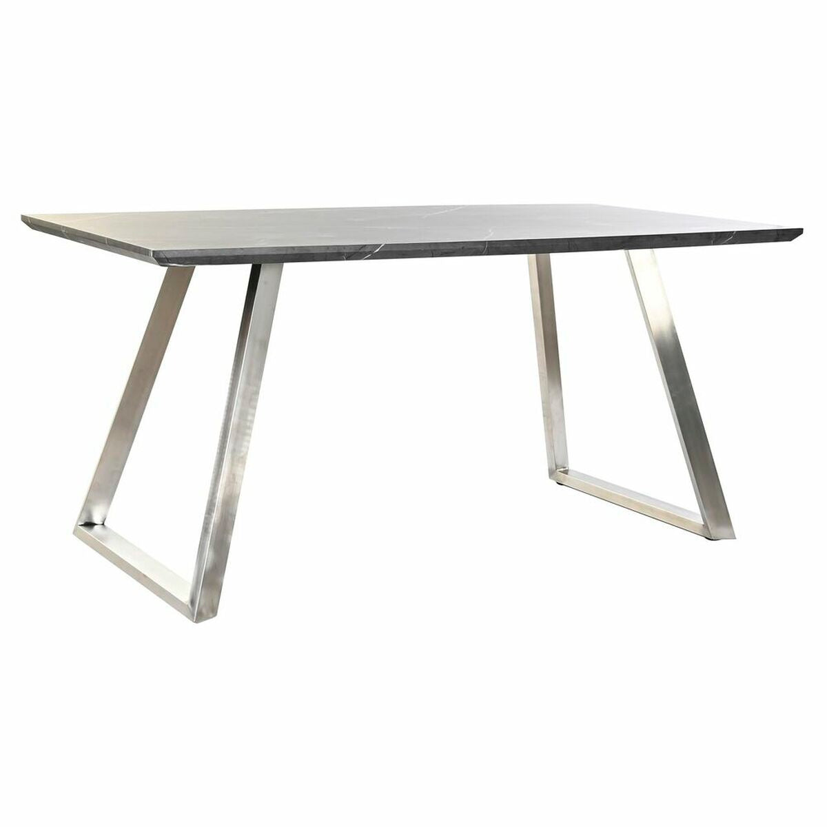 Dining Table DKD Home Decor Black Steel MDF Wood 160 x 90 x 76 cm