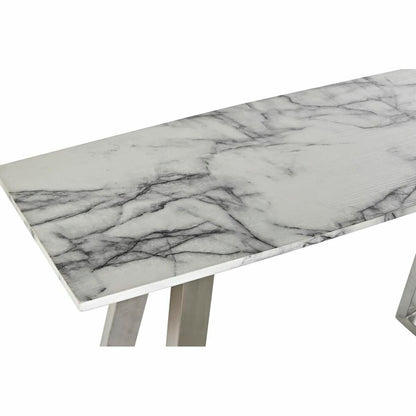 Console DKD Home Decor White Silver Steel MDF Wood 120 x 40 x 76 cm