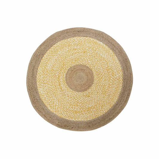 Carpet DKD Home Decor Brown White Yellow (200 x 200 x 1 cm)