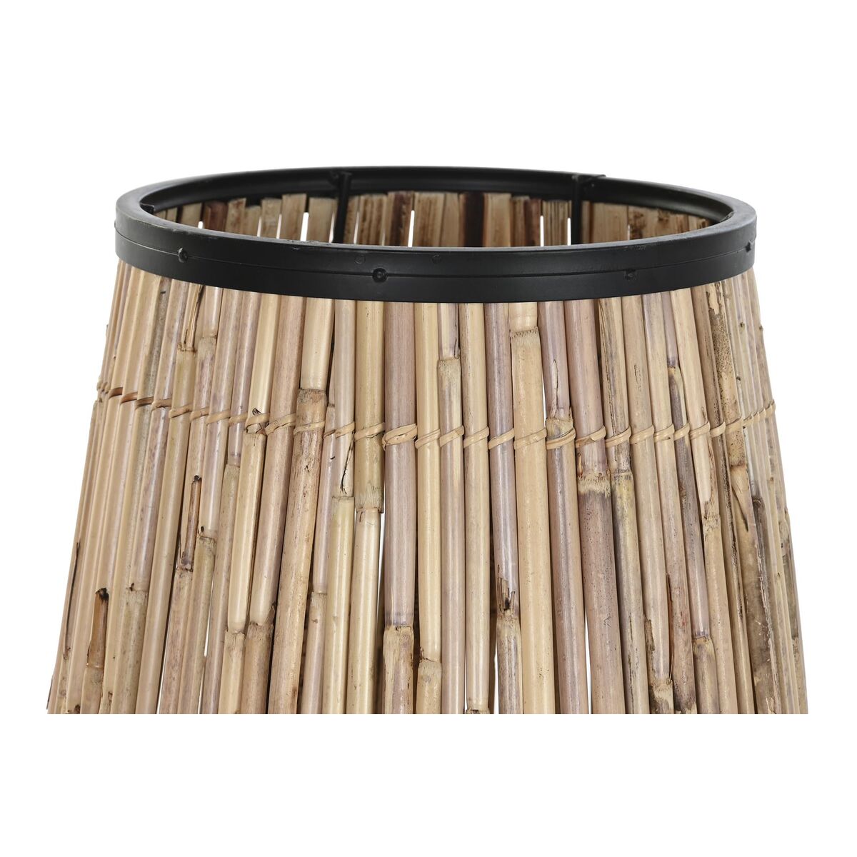 Vase DKD Home Decor Natural Black Metal Rattan 38 x 38 x 73 cm DKD Home Decor