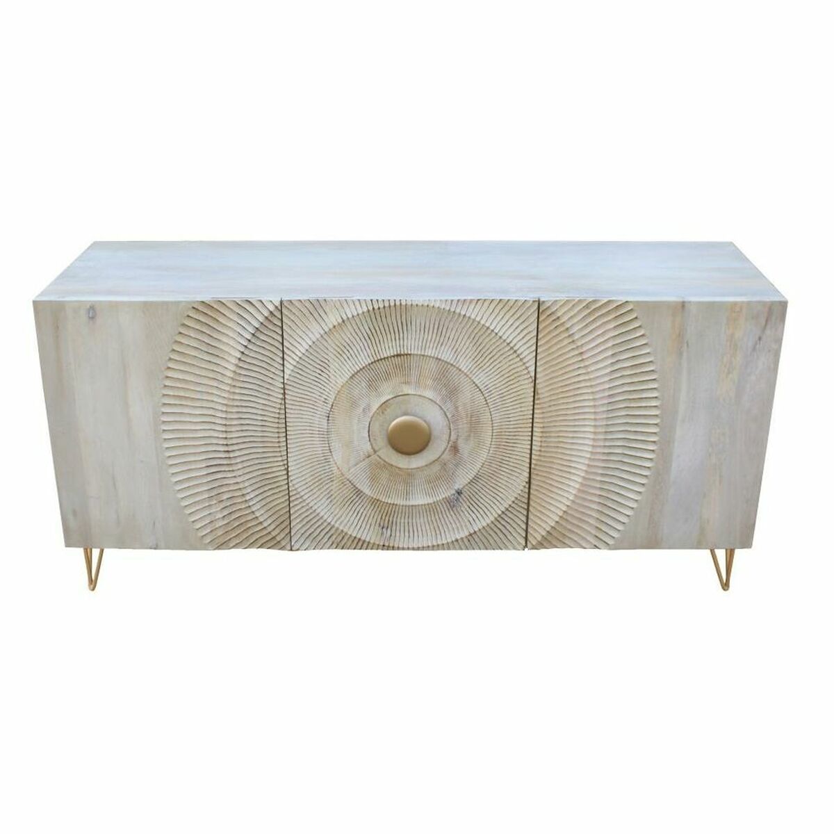 Sideboard DKD Home Decor 160 x 45 x 75 cm Golden Metal White Mango wood DKD Home Decor