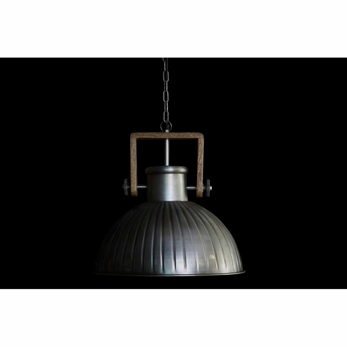 Ceiling Light DKD Home Decor Brown Silver Iron Mango wood 50 W 41 x 41 x 40 cm