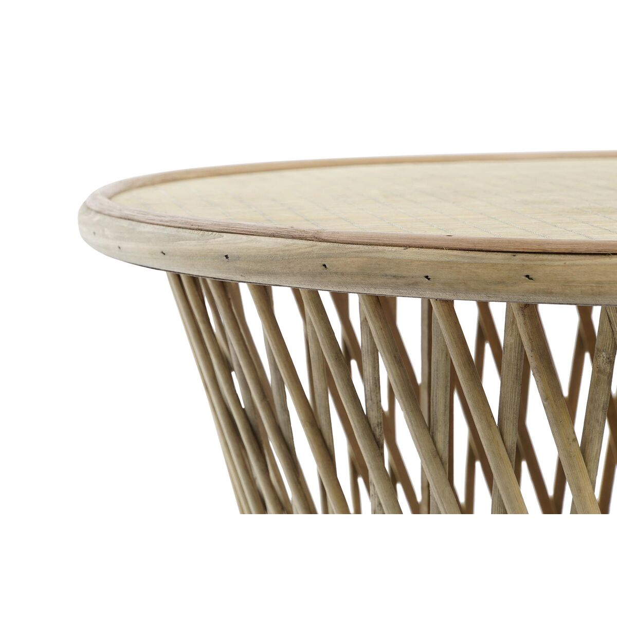 Side table DKD Home Decor Light brown Bamboo 60 x 60 x 52 cm