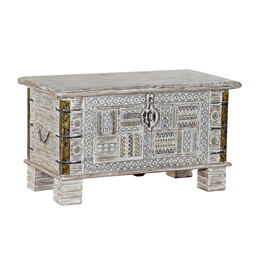 Chest DKD Home Decor Metal Mango wood 80 x 40 x 45 cm