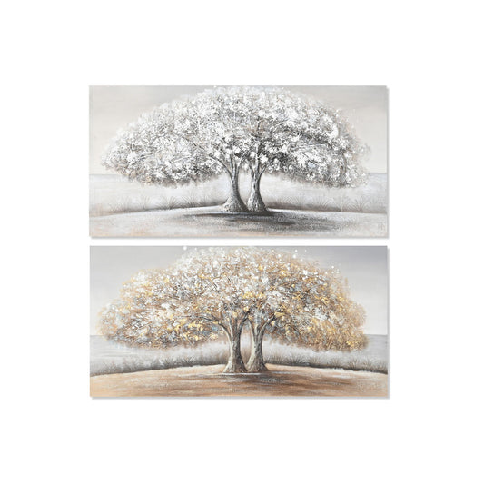 Painting DKD Home Decor Tree Traditional 120 x 3 x 60 cm (2 Units)