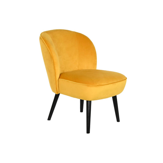 Armchair DKD Home Decor Yellow Wood 56 x 70 x 71 cm DKD Home Decor