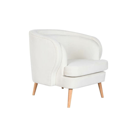 Armchair DKD Home Decor White Natural Wood 91 x 80 x 78 cm DKD Home Decor