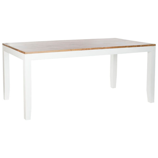 Dining Table DKD Home Decor White Brown Acacia Mango wood 200 x 100 x 80 cm DKD Home Decor